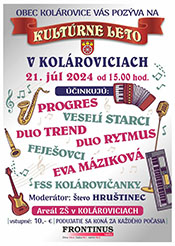 KOLÁROVICE - KULTÚRNE LETO - PODUJATIA REGIÓN JAVORNÍKY